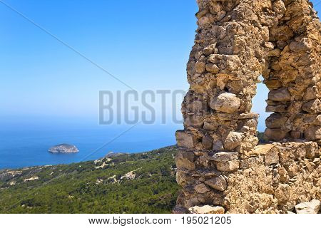 Rhodes, Greece, Monolithos Castle .
