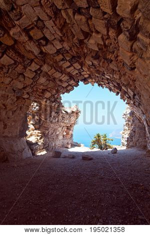 Rhodes, Greece, Monolithos Castle .