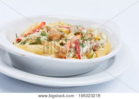 roasted vegetables with meat