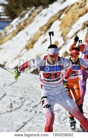 Cheile Gradistei, Roamania - January 30: Unknown Competitor In Ibu Youth&junior World Championships