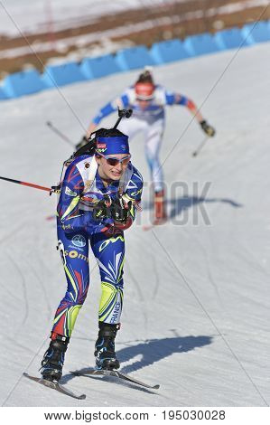 Cheile Gradistei, Roamania - January 30: Unknown Competitor In Ibu Youth&junior World Championships