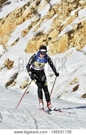 Cheile Gradistei, Roamania - January 30: Unknown Competitor In Ibu Youth&junior World Championships