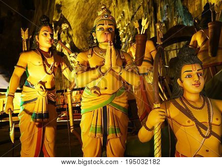 KUALA LUMPUR, 10 JANUARY 2017 - Batu Caves in Kulala Lumpur, Malaysia, Asia