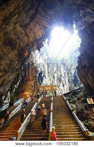 KUALA LUMPUR, 10 JANUARY 2017 - Batu Caves in Kulala Lumpur, Malaysia, Asia