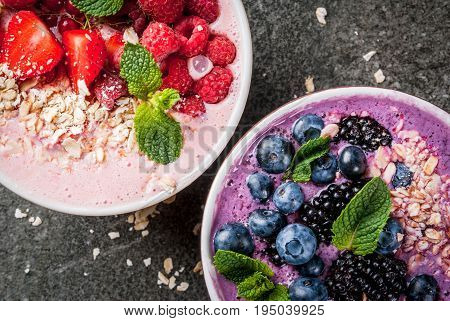 Smoothies With Red And Blue Berry