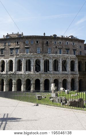 Theatre of Marcellus the ancient open-air theatre in Rome Italy