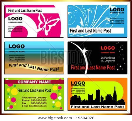 收集的名片 templatesm。设置 3。