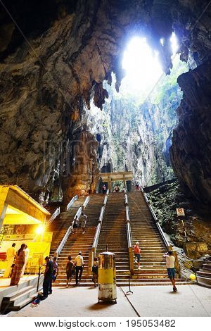 KUALA LUMPUR, 10 JANUARY 2017 - Batu Caves in Kulala Lumpur, Malaysia, Asia