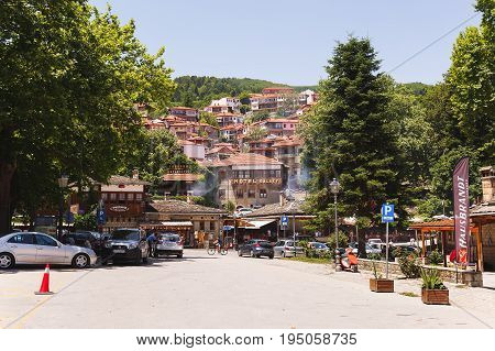 METSOVO, GREECE - July 02 2017. View on Metsovo,the famous ski resort town in summer,  Ioannina prefecture, Epirus,  Greece