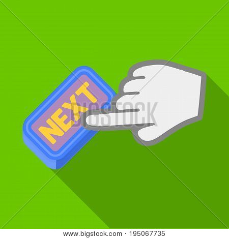 Click the button next. E-commerce single icon in flat style vector symbol stock illustration .