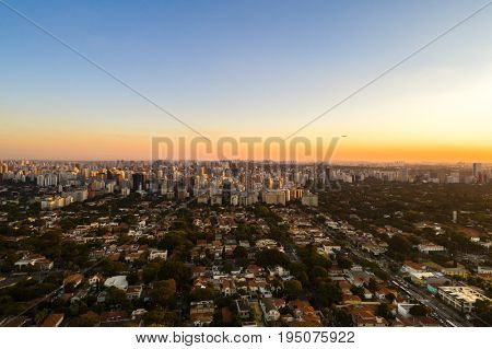 Aerial View of Sao Paulo city, Brazil