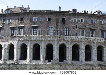 Theatre of Marcellus the ancient open-air theatre in Rome Italy
