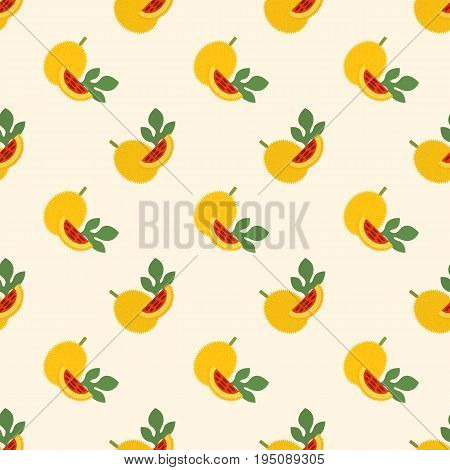 Seamless Background Image Colorful Tropical Gac Fruit