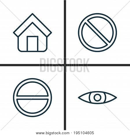 Network Icons Set. Collection Of Refuse, Obstacle, Estate And Other Elements. Also Includes Symbols Such As Tabernacle, Browse, Block.
