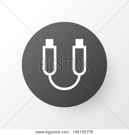 Usb Cable Icon Symbol. Premium Quality Isolated Portable Memory Element In Trendy Style.