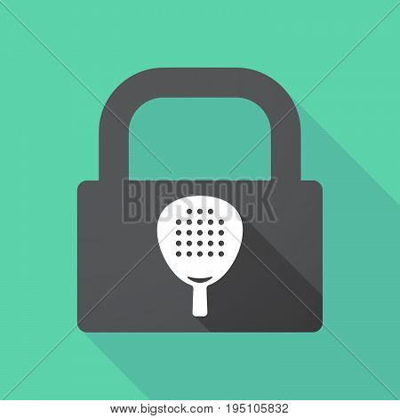 Long Shadow Lock With  A Paddle Racket