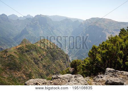 View the pass Boca da Encumeada in Madeira. Portugal