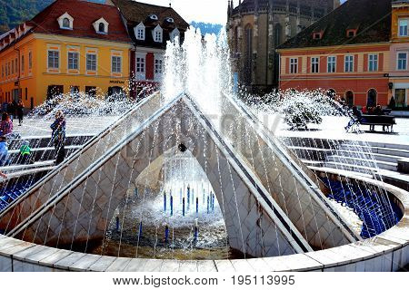 Typical urban landscape of the city Brasov, a town situated in Transylvania, Romania, in the center of the country. 300.000 inhabitants.