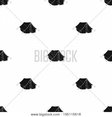 Tourist tent.African safari single icon in black style vector symbol stock illustration .
