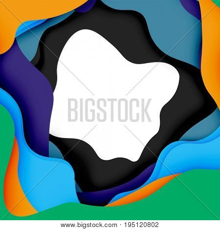 3d abstract background with cut shapes, business presentation, flyer template