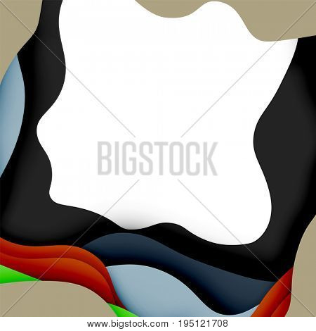 3d abstract background with cut shapes, business presentation, flyer template