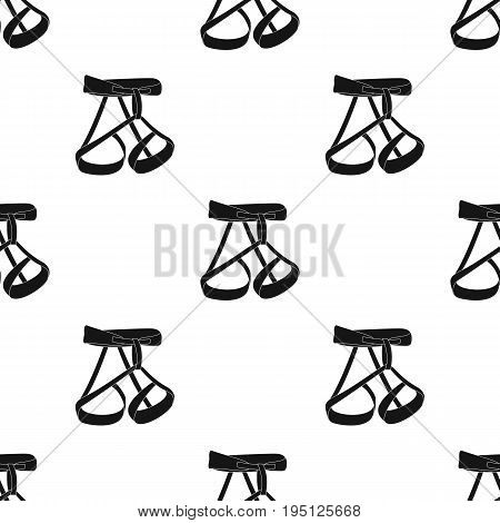 Climbing strapping, insurance.Mountaineering single icon in black style vector symbol stock illustration .