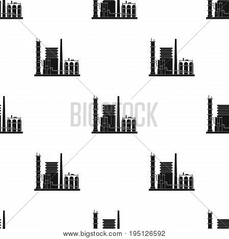 Refinery.Oil single icon in black style vector symbol stock illustration .