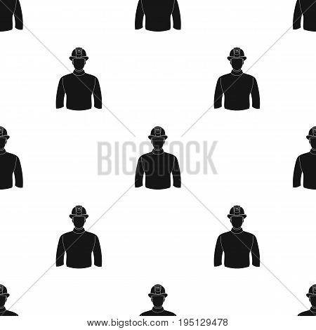 Firefighter.Professions single icon in black style vector symbol stock illustration .
