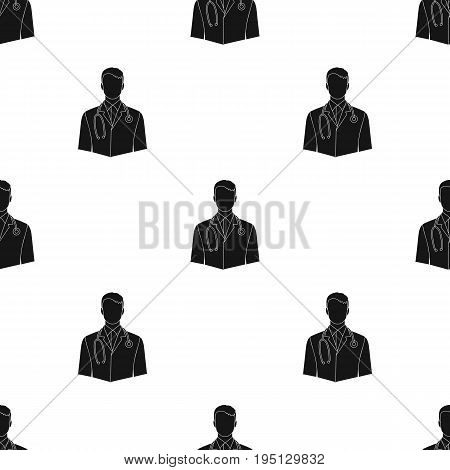 Doctor.Professions single icon in black style vector symbol stock illustration .