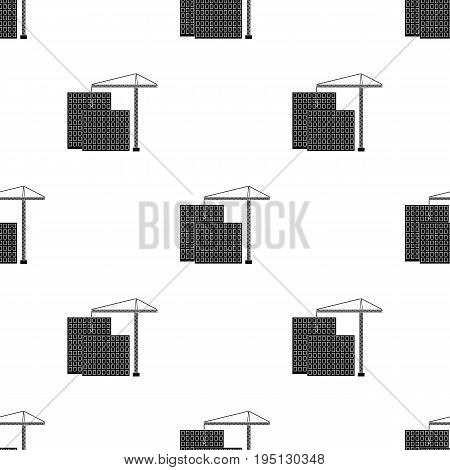 Construction of houses, real estate.Realtor single icon in black style vector symbol stock illustration .