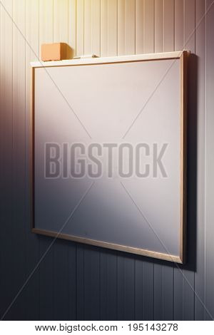 Blank whiteboard in the office white board as copy space for business or education message text or graphics