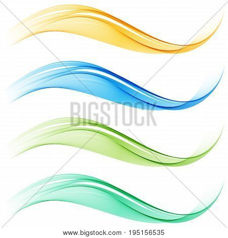 Set of blend abstract wave. Abstract waves.Background waves.