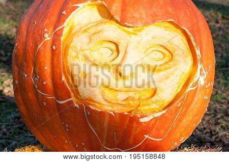CHADDS FORD, PA - OCTOBER 26: View of The Great Pumpkin Carve carving contest on October 26, 2013