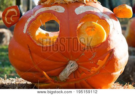 CHADDS FORD, PA - OCTOBER 26: View of The Great Pumpkin Carve carving contest on October 26, 2013