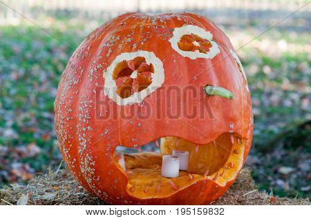CHADDS FORD, PA - OCTOBER 26: View of The Great Pumpkin Carve carving contest on October 26, 2013