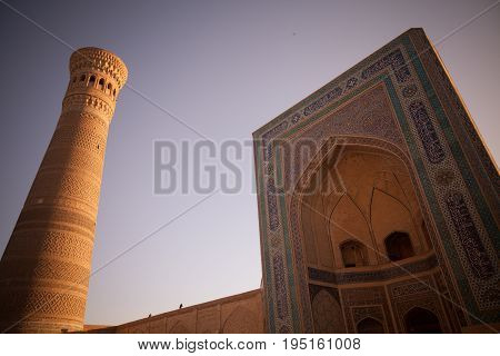 Image of the Mir-i-Arab Medressa in Bukhara Uzbekistan.