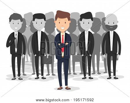 Recruitment process human resources. Hiring business staff vector flat cartoon illustration. Choice of employee concept infographic.