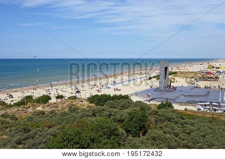 The Belgian Coast In Summer At De Panne, Belgium