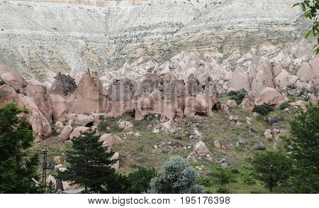 Rock Formations In Zelve Valley, Cappadocia