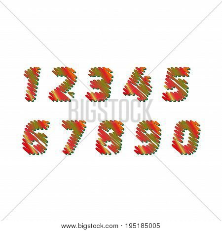 Sketch Alphabet - different colors letters are made like a scribble. Vector concept collection of colorful sketch fonts isolated on white background metaphor to school education artistic graffiti