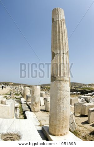 Agorà colonne Delos Grecia