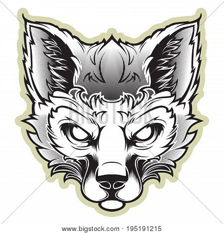 Fox mascot for a sport team on a white background. Vector illustration.