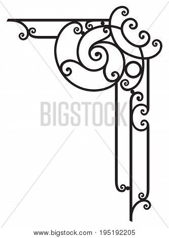 Decorative vintage design element isolated on white background