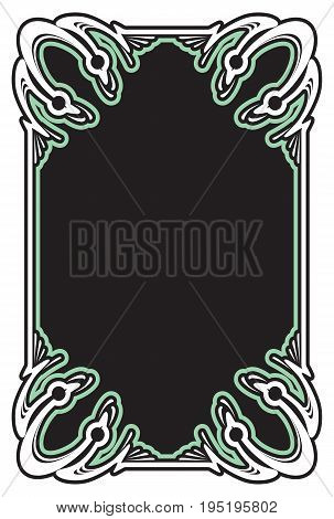 Border frame molding line deco vector label