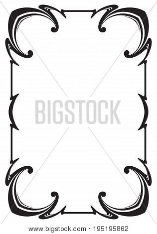 Border frame molding line deco vector label