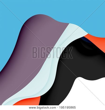 3d abstract background with cut shapes, business presentation, flyer template