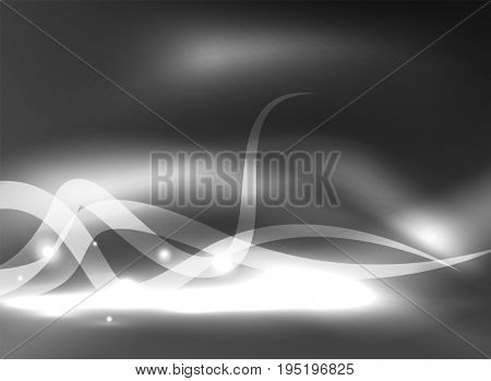Glowing shiny wave background, energy concept illustration