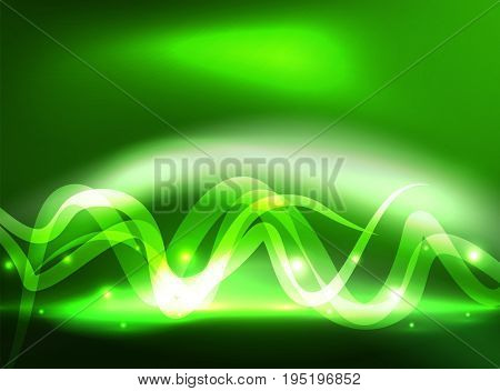 Glowing shiny wave background, energy concept illustration