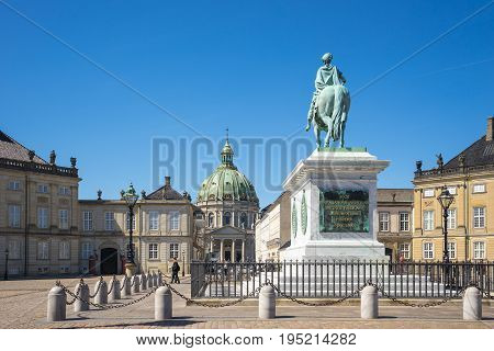 Copenhagen, The Amalienborg In Copenhagen City, Denmark