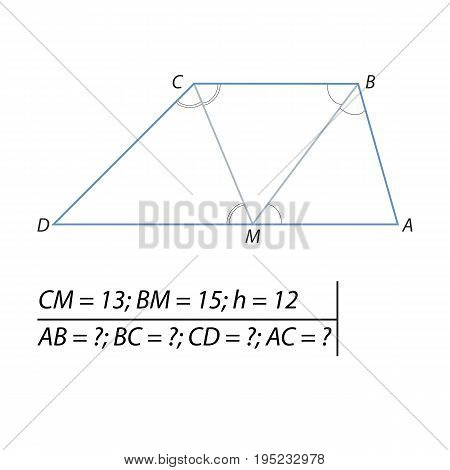 Vector illustration of the problem of finding the trapezoid sides-01